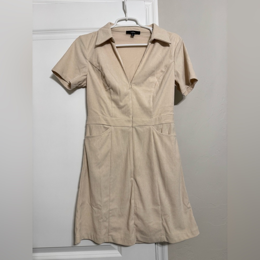 Lulu's Classic Tan Midi Dress